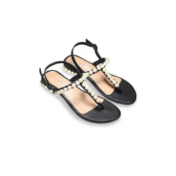 Aprajita Toor Women Embellished Leather Block Sandals-picture-27