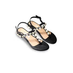 Aprajita Toor Women Leather T Strap With Backstrap Wedge Sandal Heel-picture-39