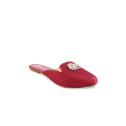 Apratim Embellished Round Toe Mules-picture-18