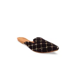 Apratim Women Embellished Round Toe Slip On Mules-picture-12