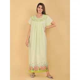 Apratim Women Printed Maxi Nightdress-picture-15