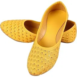 Apratim Synthetic Women/Girls Flat/Jutti Yellow Color-picture-26