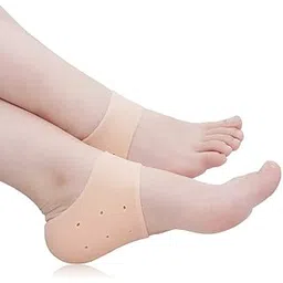 APrime Adda Anti Heel Silicone Heel Anti Crack Vented Moisturizing Silicone Gel Heel Socks for Swelling, Pain Relief, Foot Care Ankle Support Pad Silicon Heel Pad For Men & Women (2 Pair Anti heel)-picture-23