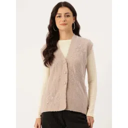 Apsley Beige Regular Fit Embellished Cardigan-picture-31
