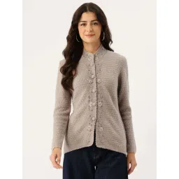 Apsley Beige Regular Fit Embellished Cardigan-picture-34