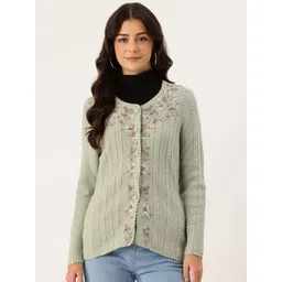 APSLEY Cable Knit Cardigan with Embellished Detail-picture-12