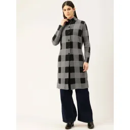 Apsley Grey & Black Chequered Coat-picture-19