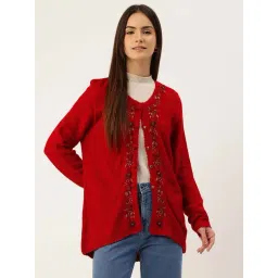Apsley Red Embroidered Cardigan-picture-14