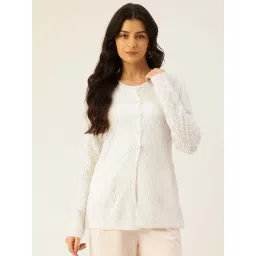 Apsley White Self Pattern Cardigan-picture-48