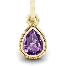 apsloose 3.25 Ratti 2.50 Carat Certified Amethyst Stone Gold Pendant For Men and Women-picture-44