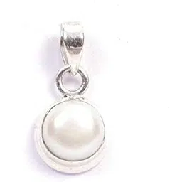 apsloose 5.25 Ratti 4.50 Carat Natural Pearl Gemstone Original Certified moti panchhdhaatu/Ashtadhatu Silver Pendant for Men and Women-picture-38