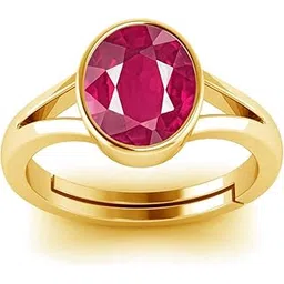 apsloose 9.00 Ratti Ruby (Manik/Manikya/Maneek) Gemstone Panchdhatu Gold Plated Ring for Astrological Purpose-picture-56