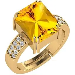 apsloose Natural Yellow Topaz Gemstone Ring 11.25 Ratti 10.00 Carat Sunela Stone Ring Lab Certified Gold Plated Adjustable Ring[APSLOOSE4142]-picture-16