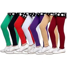 apsra ls Women's Cotton Lycra Free Size Indian Chudidar Legging Indian Yoga Workout Extra Long (Pack of 7) pajami-picture-15