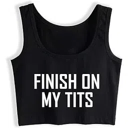 apsra trader Finish On My Tits Slut Crop Top Cum Slut BDSM DDLG Clothing Cuckold Kink Cum On Me-picture-14