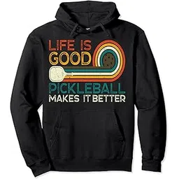 apsra trader Funny Life is Good, Pickleball Makes It Better Gift Unisex Hooded Sweatshirt Printed Non-Zipped with Convenient Kangaroo Pockets Hoodie for Men/Women (AH2042)-picture-20