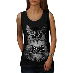 APSRA TRADER Hippie Cat Man Fun Womens Tank Top, City Athletic Sports Shirt Graphic Tank Top/Gym Tanks-picture-23