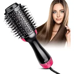 APTODEN 24K Gold Styling Surface Hot Air Brush 3 in 1 One Step Hair Dryer and Styler Volumizer for Straightening, Curling, Salon Negative Ion One Step Styler, Hot Air Blow Brush for Women Golden One step Best Gift Your Partner ((golden))-picture-28