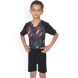 Aqua Holic Boys Printed Round Neck Swimming Dress-picture-4