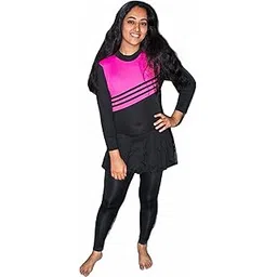 aqua holic Full Body Frock Style Padded Swimming Costume for Women-picture-25