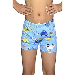 aqua holic Spandex Regular Fit Printed Short for Boys | Comfortable Shorts | Adjustable, Quick Drying Shorts for Swimming, Beach, Waterpark (Blue)-picture-41