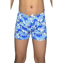 aqua holic Spandex Regular Fit Printed Short for Boys | Comfortable Shorts | Adjustable, Quick Drying Shorts for Swimming, Beach, Waterpark (Blue Shark 1)-picture-33