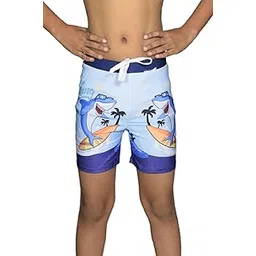 aqua holic Spandex Regular Fit Short for Boys | Comfortable Shorts | Adjustable, Quick Drying Shorts for Swimming, Beach, Waterpark (Blue)-picture-26