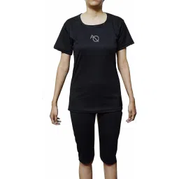 aqua holic Aqua Swimwear Two Piece Women Swim Top with Plain Capri image 1