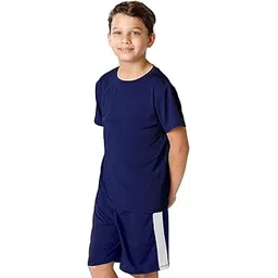 Aqua Holic Spandex Boys Regular Fit Bottom & Top Set | Swimwear |Adjustable, Quick Drying Shorts for Swimming, Beachwear, Waterpark - Navy Blue-picture-38