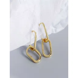 AQUASTREET 14K Gold Plated Oval Drop Earrings-picture-12