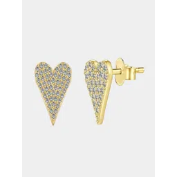 AQUASTREET 18K Gold Plated Waterproof, Anti-Tarnish Mini Heart Zircon Stud Earrings-picture-29