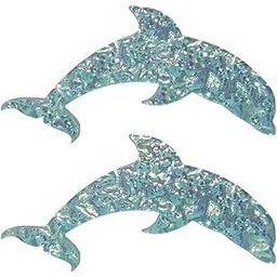 Aquatic Custom Tile Dolphin Glass Swimming Pool Step Marker Mosaic (8"x4.5", Aquamarine) (2 Pack)-picture-10