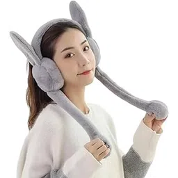 aquiri Cute Plush Animal Ear Warmers for Women & Girls | Fluffy Furry Ear Muff for Winter | Fluffy Furry Ear Muffs | Adorable Bunny Fluffy Ear Warmer-mix colors-picture-47
