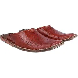 ar eyewar AR Men Rajasthani Ethnic Jutti Brown Leather Mojari Shoe 210-picture-31