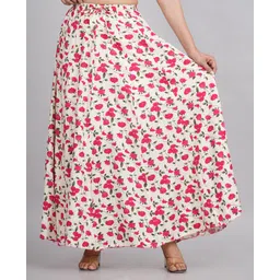 ar-fabtiko Women Printed Flared Red Skirt-picture-27