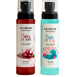 arabian aroma Oceanic Petal & Cherry Lush Body Mist Combo, Fresh Aqua & Cherry Fragrance Body Mist - For Women-picture-18