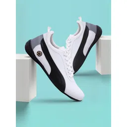 ARAGATS Men White & Black Colourblocked Sneakers-picture-10