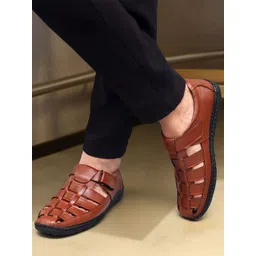 ARAMISH Men Ethnic Leather Shoe-Style Sandals-picture-32