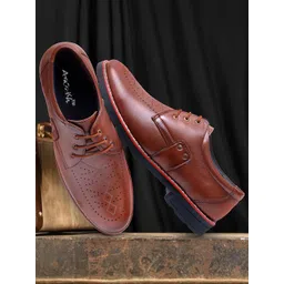 ARAMISH Men Perforations Leather Derbys-picture-26