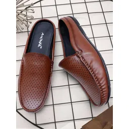 ARAMISH Men Perforations Leather Loafers-picture-39