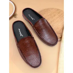 ARAMISH Men Perforations Leather Loafers-picture-40