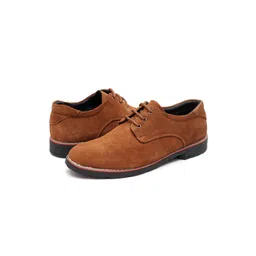 ARAMISH Men Perforations Suede Derbys image 4