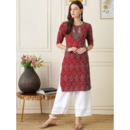 arangya Women Ethnic Motifs Printed Indie Prints Crepe Kurta-picture-32