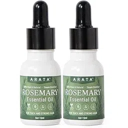 Arata Undiluted Rosemary Essential Oil For Hair Growth, Hair Fall Control & Nourishment | 100% Natural and Pure Blend | Strengthens Hair & Balances Scalp | Pack of 2 (30ml)-picture-17