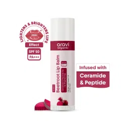 Aravi Organic Beetroot Tinted Lip Balm With SPF 50 PA+++ - Kojic Acid & Peptide For Lip Brightening-picture-25