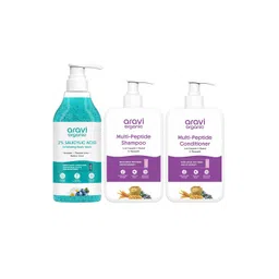 Aravi Organic Set Of 3 Exfoliating Body Wash- 300 ml- Shampoo & Conditioner- 200 ml Each-picture-19