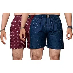 arbb Men's Cotton Printed Regular Boxer Shorts (Maroon Cube-Nevy MIT-2XL)-picture-29