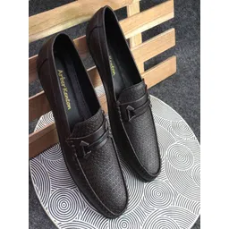 Arber Kenton Men Textured Round Toe Loafers With Buckles-picture-16