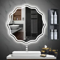 arc homes & memorials Wavy round mirror 18 inch for Bathroom and livingroom Bathroom Mirror-picture-21