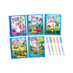 ARCADE TOYS Magic Water Painting Book with Magic Doodle Pen Assorted Color(Pack of 5) - Colour may vary-picture-28